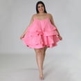 thumbnail image 3 of AURA Women Sleeveless Square Neck Ruffle Strap Dress Sexy Princess Midi Dress Summer Vacation Dress, 3 of 7