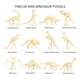 thumbnail image 5 of Juguetes para piscina, juguetes para bebés y niños pequeños. 12 conjuntos de coloridos disfraces de dinosaurios de simulación. Adornos con figuras de dinosaurios., 5 of 9