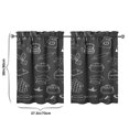 thumbnail image 4 of Vintage Kitchen Food Cooking Chef Tier Cafe Curtains for Bathroom Living RV Rod Pocket Window Drapes 36 Inch 2 Panels Set 28"x36" 2 Panels Window Treatment Tiers, 4 of 4
