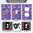 thumbnail image 3 of Yayeee Blank Wall Plate Cover 1-Gang 4.5"x2.7" Home Unused Decorative Outlet, Purple Wildflowers Pattern, 3 of 7