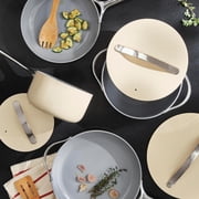 Caraway Ceramic Non-Stick Pots & Pans Cookware Set, 12- Piece, Cream