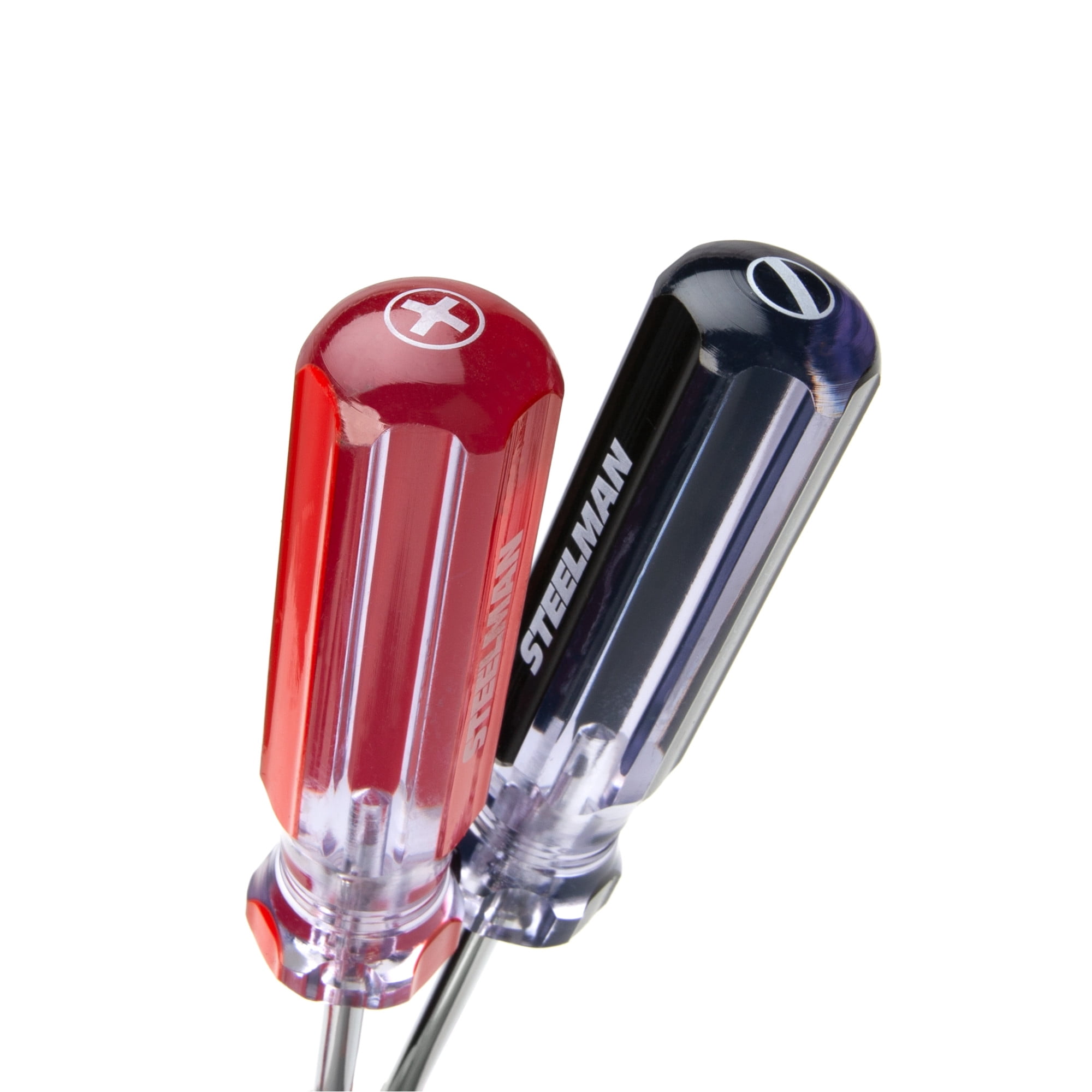 STEELMAN 42051 16-Piece Clear Handle Slotted and Phillips Head Screwdriver Set