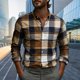 thumbnail image 1 of Ceisia Men's Casual Striped Half Button Round Neck Pullover with Pocket Daily Fashion Top Gift, 1 of 5
