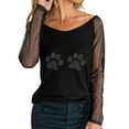 thumbnail image 1 of Women`s Loose Retro Young Round Collar Solid Color Long Sleeve 95%Polyester,5%Spandex Top(Black,M), 1 of 6