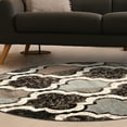 thumbnail image 2 of BNM Modern Trellis Indoor Area Rug, 5' Round, Chocolate, 2 of 4