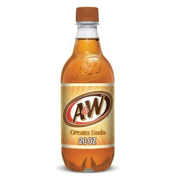 A&W Cream Soda Pop 20oz Bottles, Quantity of 16