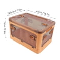 thumbnail image 4 of Foldable Plastic Storage Box Stackable Bin With Lid, 5 Sided Door Opening Design, Translucent Opening For Closet Organizers, Living Rooms, Bedrooms, Kitchens, And More, 4 of 8