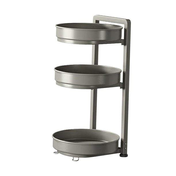 Estante para especias, organizador de condimentos, plato giratorio para decoración del hogar, soporte para especias, estante de almacenamiento de Tres niveles