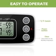 thumbnail image 5 of FrostHike Refrigerator Thermometer. Digital Freezer Thermometer. Upgraded Fridge Thermometer with Large LCD Display. Magnetic. Max/Min Record Function for Kitchen. Home. Restaurants - Black, 5 of 5
