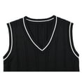 thumbnail image 6 of Men’s V Neck Sleeveless Cable Knit Sweater Vest Classic Ribbed Hem Pullover Lightweight Soft Knitwear Casual Style, 6 of 7