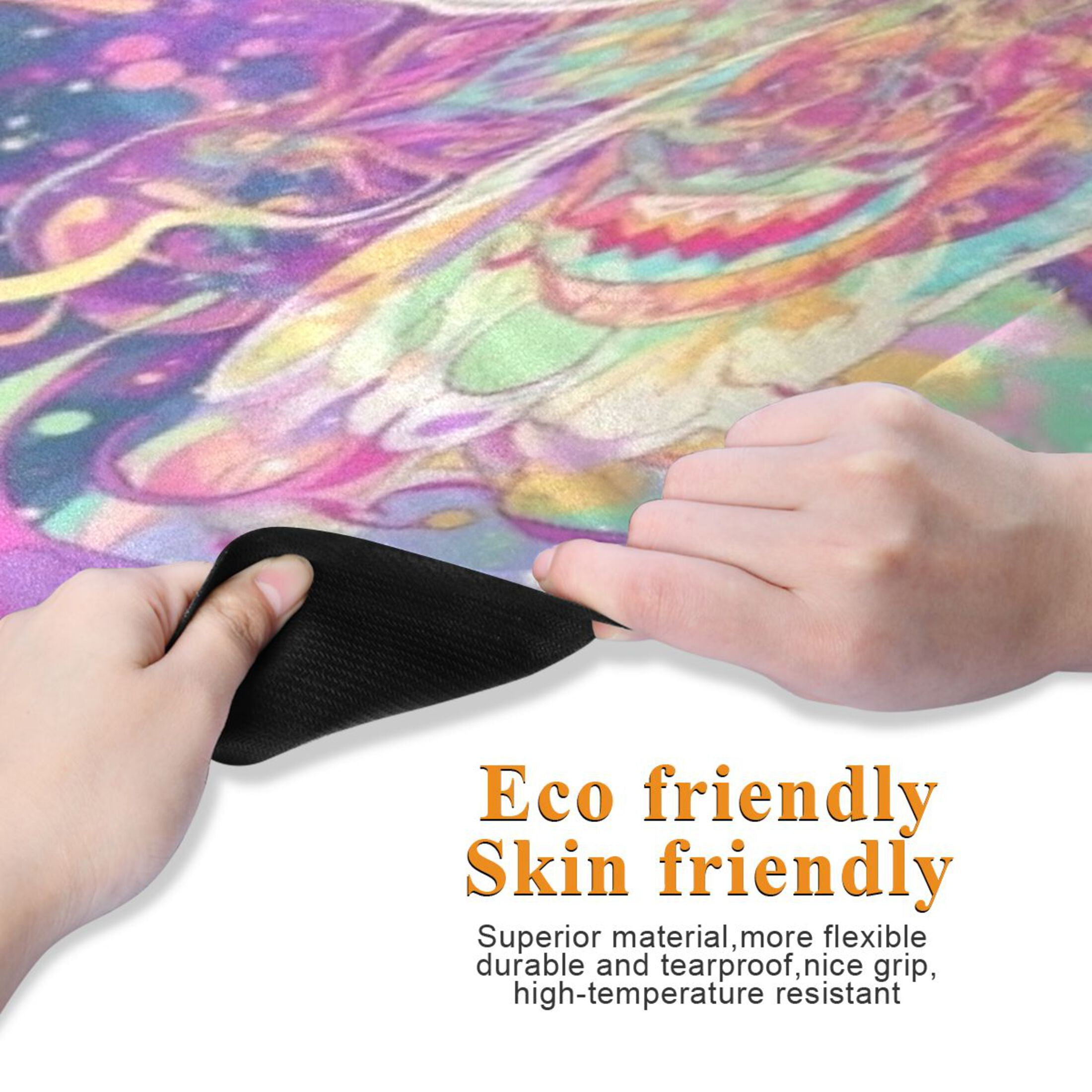 BZSMCE Yoga Mat Women Fitness Mat Iridescent Butterfly Pattern