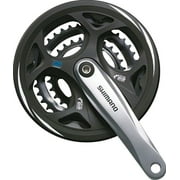 Shimano Altus M311 7/8-Speed 175mm 22/32/42t Square Crankset with Chainguard, Silver/Black