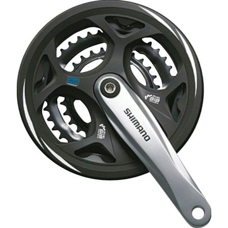 Shimano Altus M311 7/8-Speed 175mm 22/32/42t Square Crankset with Chainguard, Silver/Black