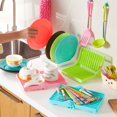 thumbnail image 4 of BUYISI Foldable Drying Rack For Vegetable Fruit And Tableware, Kitchen Sink Organizer Pink, 4 of 7