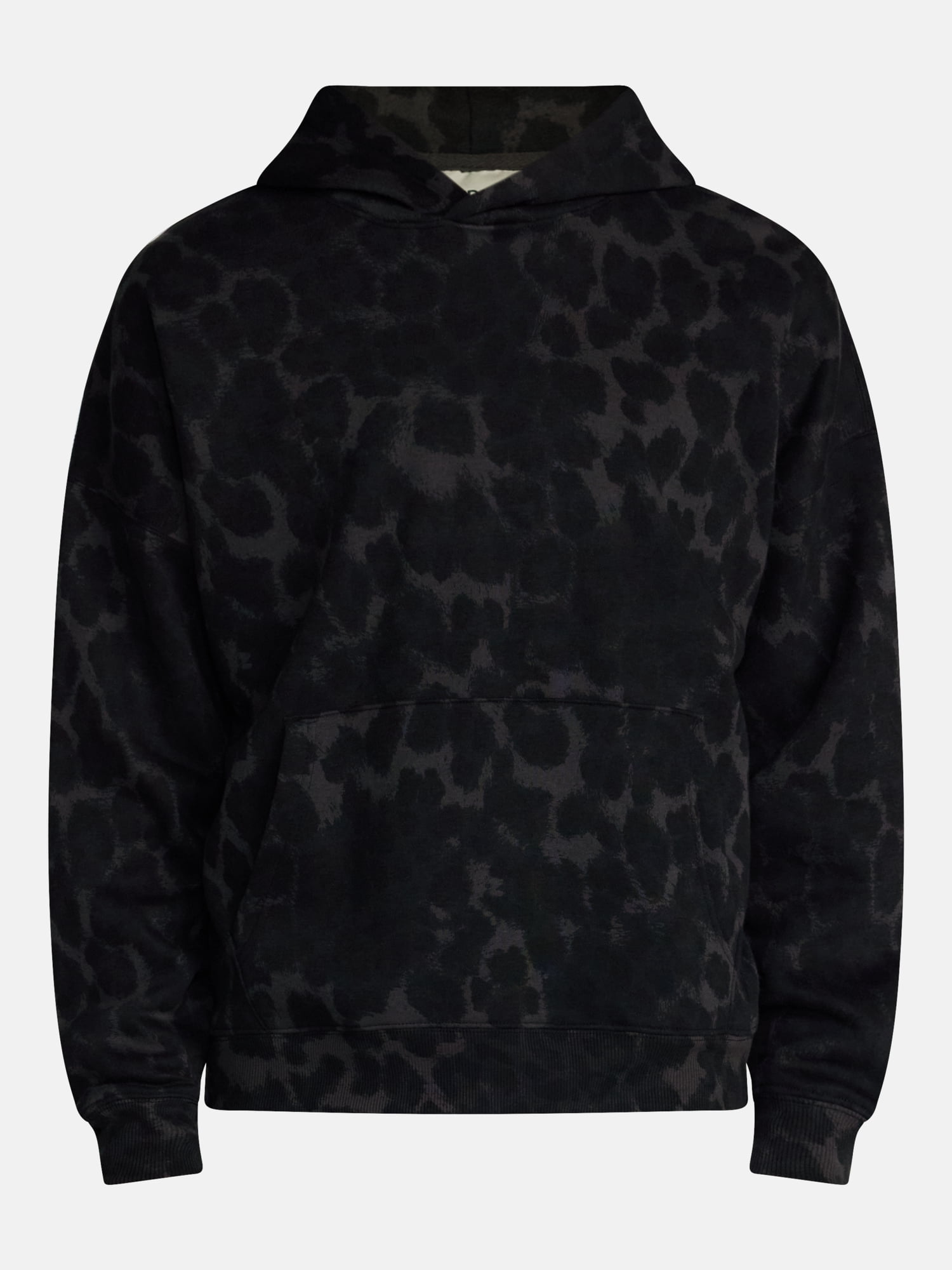 No Boundaries Boxy Fit Oversized Fleece Hoodie with Long Sleeves, Men's XS-4XLT