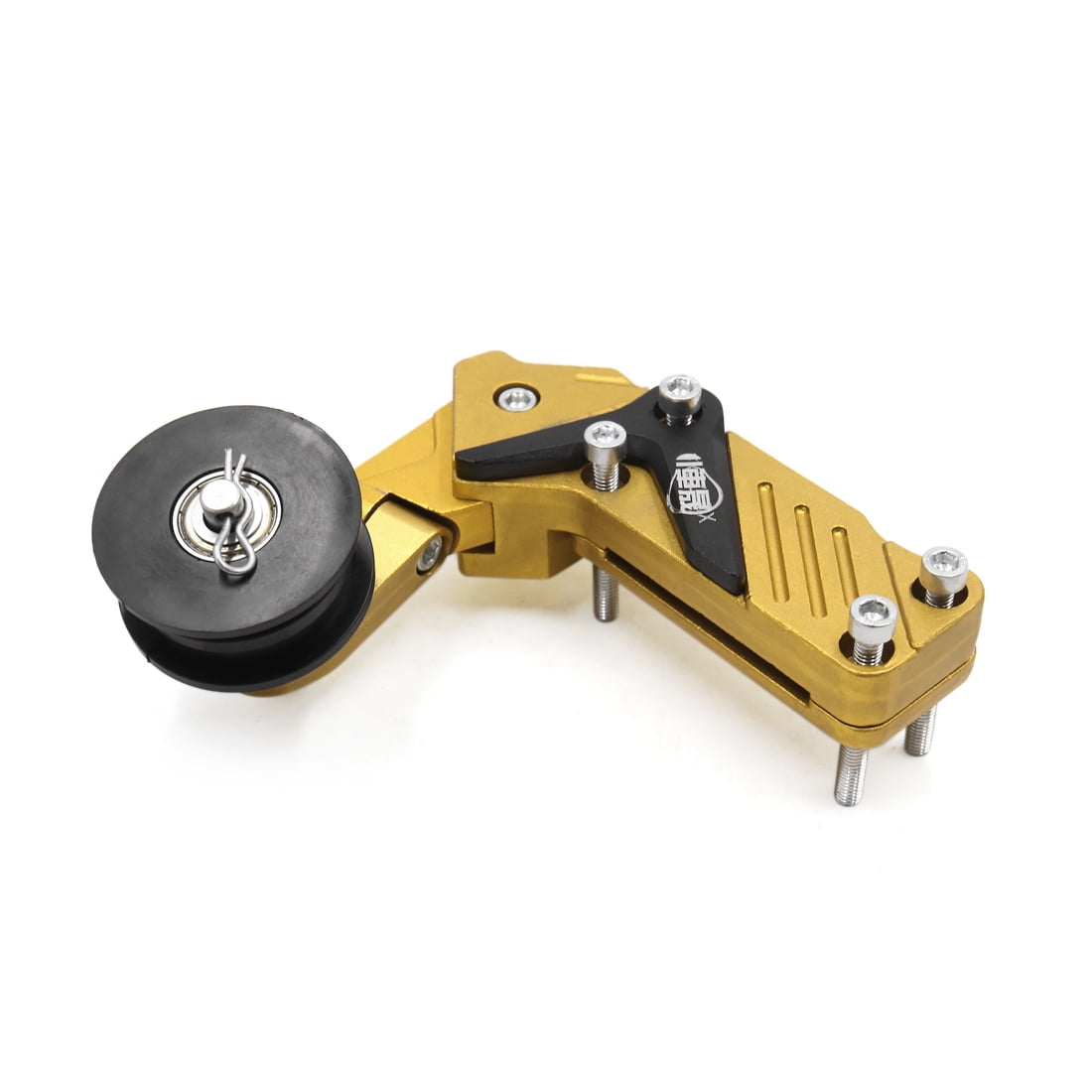 Gold Tone Metal Adjustable Roller Wheel Chain Tensioner Adjuster for