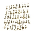 thumbnail image 2 of Colgantes antiguos de bronce con forma de llave, hechos a mano, accesorios para ropa (50 unidades), 2 of 14