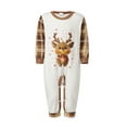 thumbnail image 5 of Jaweiwi Christmas Family Pajamas Matching Set Long Sleeve Elk Print Tops and Plaid Pants Holiday Sleepwear for Women Men Kids Baby, 5 of 9