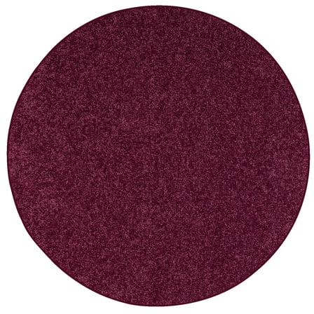 American Bright American Bright Solid Color Area Rugs Cranberry - 2' Round