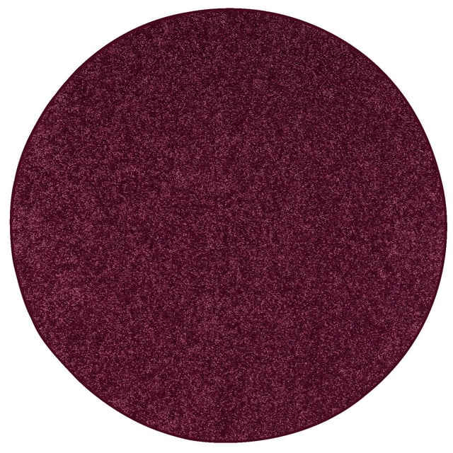 Bright House Solid Color Area Rugs Cranberry - 7' Round