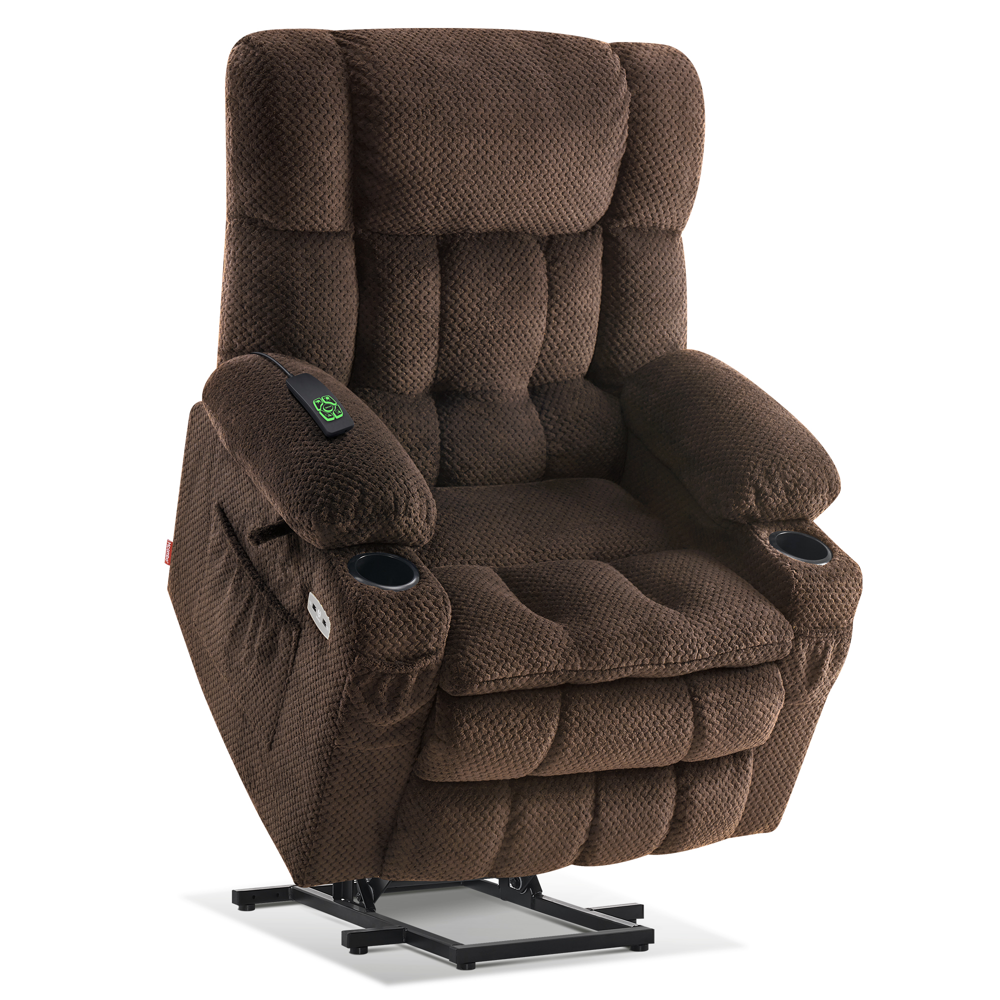 MCombo 22.4" Seat Width Lay Flat Dual Motor Power Recliner Lift Chair with Vibration and Heat, Infinite Position