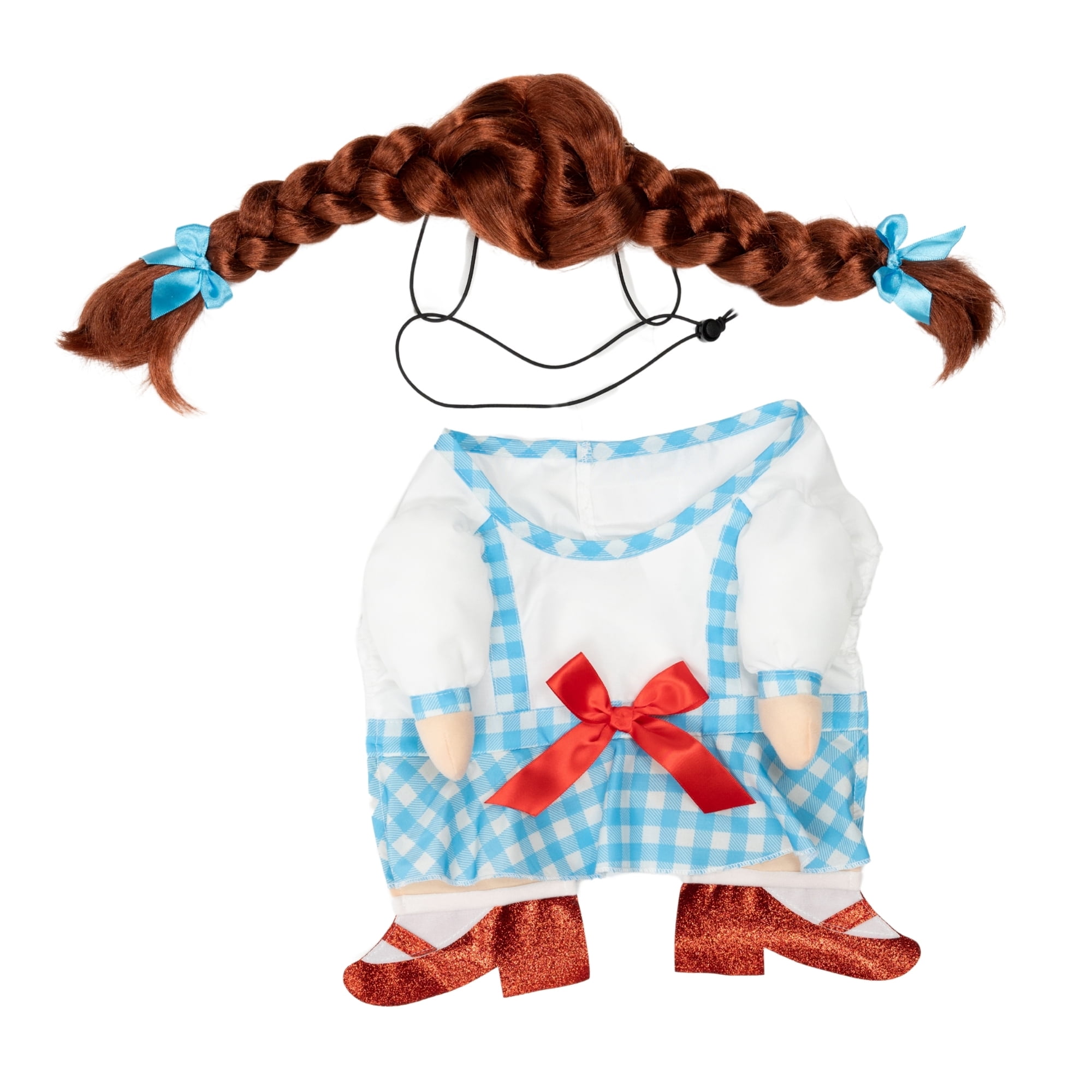 Vibrant Life Halloween Gingham Girl Costume for Dogs, Blue and White, Medium