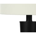 thumbnail image 3 of Monarch Specialties I 9643 Lighting, Set of 2Table Lamp, USB Port Included, Black Metal, Ivory, Cream Shade, 3 of 7