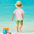 thumbnail image 4 of FORMRS Boys Rash Guard Short Sleeves Swim Shirt Quick Dry UPF 50+ Sun Protection, Sizes 3-12T, Pink Gradient, 4 of 6