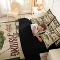 thumbnail image 4 of Feelyou Tribal Western Country Fishing Twin Bedding Sets for Men Boys, Vintage River Animal Bedding Comforter Set, Brown Green, Black Reversible, 7pcs, 4 of 7