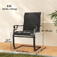 thumbnail image 3 of Outsunny Patio Chairs Set of 2, C Spring Motion Outdoor Dining Chairs, 3 of 10
