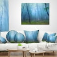 thumbnail image 4 of Designart Dark Foggy Forest Trees - Landscape Photography Throw Pillow - 18x18, 4 of 5