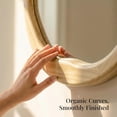 thumbnail image 2 of YAURA 30" Large Round Natural Wood Wall Mirror, Asymmetrical Wavy Solid Wood Mirror, Scandi & Boho Decor, Shatterproof, 2 of 8