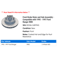 thumbnail image 2 of Front Brake Rotor and Hub Assembly - Compatible with 1995 - 1997 Ford Ranger RWD 1996, 2 of 2