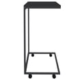thumbnail image 2 of vidaXL Table d'Appoint avec Roulettes Noir 55x35x70 cm Bois Manufacturé, 2 of 4