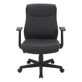 thumbnail image 4 of Mid-Back Managers Office Chair with Flip Up Arms in Black Faux Leather, 4 of 11