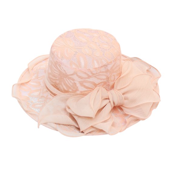 Tejiojio Fall Clearance Womens Ladies Church Wide Brim Tea Party Wedding Hat Fancy Derby Fascinator Cap