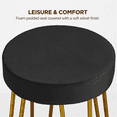thumbnail image 6 of Yaheetech 2pcs 26.5'' H Upholstered Velvet Counter Stools, Black, 6 of 9