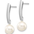 thumbnail image 2 of 14K White Gold 6-7mm Round Fwc Pearl Dangle Earrings Made In Canada xfw263e, 2 of 5