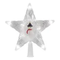 thumbnail image 3 of Estrella Fugaz Punta De Arbol Navideño Luzled Plástico 20cm Color Blanca Snowman, 3 of 4