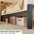 thumbnail image 4 of Queen Size Bed Frame with Wood Headboard, King Platform Bed Frame with Under Bed Storage and Metal Legs, Noise Free, No Box Spring Needed, Easy Assembly-Rustic Brown, 4 of 10