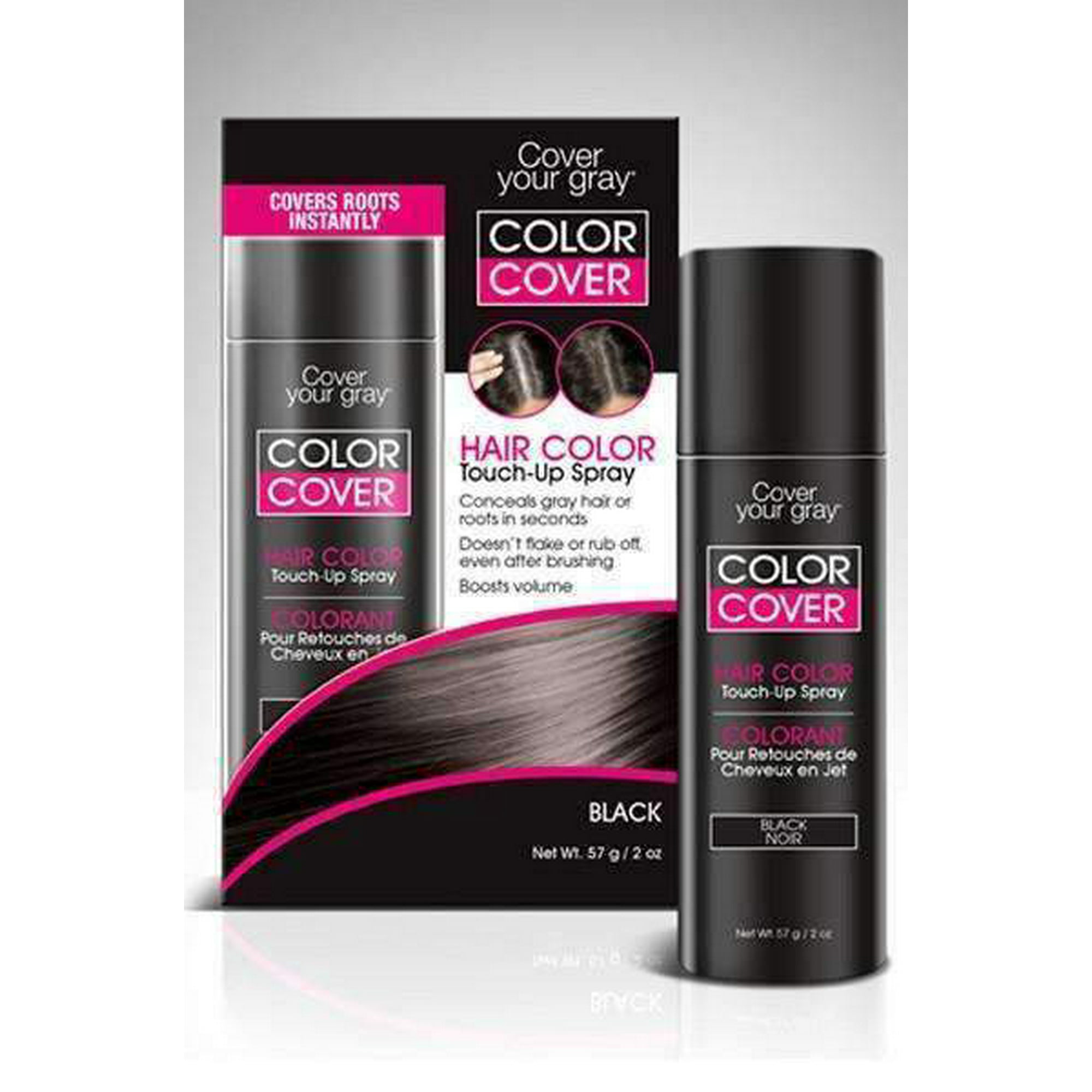 Cover Your Gray Hair Color Touch-up Spray - Black | Walmart Canada Cover Your Gray Hair Color Touch-up Spray - Black | Walmart Canada