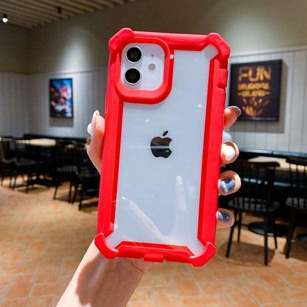 Funda de teléfono transparente a prueba de golpes para iPhone, carcasa trasera dura de PC para 12, 11 Pro Max, XR, XS Max, X, 7, 8 Plus, 12, 13 Pro, 11, 13 Fivean unisex