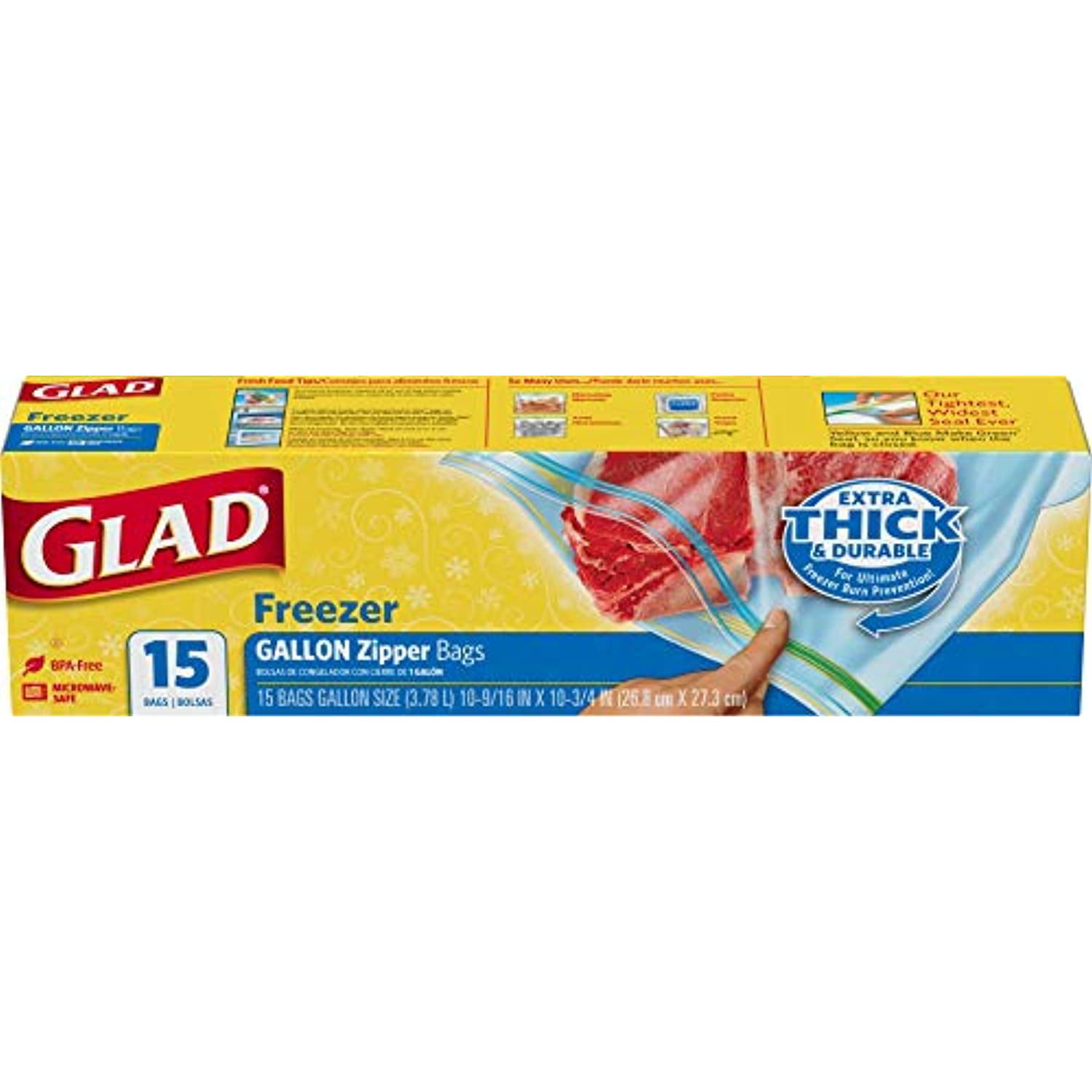 Glad Freezer Zipper Quart Bags Lot of 1-48 Count Free Ship... Glad Freezer Zipper Quart Bags Lot of 1-48 Count Free Ship...