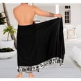 thumbnail image 2 of HAPPY BAY Men's Pareo Regular Swimsuits Sarong Long Swim Beach Wrap One Size Tropical, Black Summer Vacation Party, 2 of 5