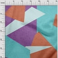 thumbnail image 3 of oneOone Viscose Chiffon Violet Fabric Geometric Abstract Random Shapes Craft Projects Decor Fabric Printed By The Yard 42 Inch Wide, 3 of 4