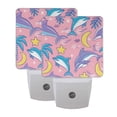 thumbnail image 7 of Dolphins Moon Stars Palm Trees LED Night Light with Smart Sensor Plug Into Wall Dusk to Dawn 2 packs, 7 of 7