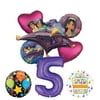 Mayflower Products Aladdin 5th Birthday Party Supplies Princess Jasmine Balloon Bouquet Decorations - Purple Number 5