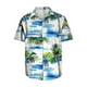 thumbnail image 4 of Blusa y camisa de manga corta con cuello vuelto para hombre, blusa informal con botones y estampado hawaiano, blusa de manga corta con cuello vuelto para hombre, 4 of 7