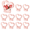 Pink, variant on 10Pcs Heart Shaped Flower Gift Boxes with Handles, Paper Bouquet Box for Wedding Birthday Valentine's Day Mother's Day, Floral Arrangement Packaging for Roses and Carnations