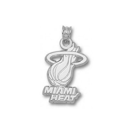 NBA - Miami Heat 5/8'' Sterling Silver Logo Pendant